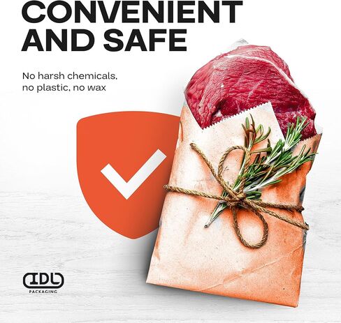 تغليف IDL لفة ورق جزار الخوخ مقاس 18 بوصة × 1000 بوصة - غلاف ورق جزار الشواء المقاوم للرطوبة للطهي أو التعبئة - ورق كرافت غير مشمع وغير مطلي لتدخين اللحوم والأسماك in Kuwait