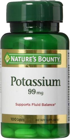 Nature's Bounty Potassium Gluconate 99mg, 100 Caplets in Saudi Arabia