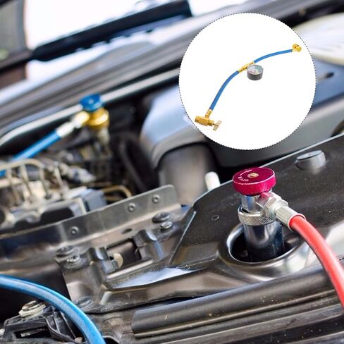 Vicasky R134a Charge Hose Kit ، 1/2 Can Self-Seally Valve Can R134A Recharge Hose Kit مع مقياس ، مجموعة قياس الشحن ، R-134A CAN CAN CAN CAN CAN TAP in Saudi Arabia