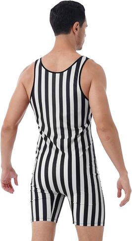 YiZYiF Men's Sexy U Neck Wrestling Singlet Tights Backless Bodysuit Weightlifting Outfit Swimsuit in Kuwait