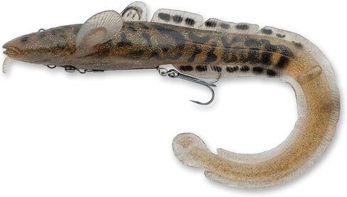طعم صيد السمك Savage Gear 3D Burbot Ribbontail، 3 أونصة، Firetiger، ملامح وحركة واقعية، بناء متين، تصميم هجين من خلال الخط، خشخيشة زجاجية مدمجة، متوفرة في 3 أحجام in Kuwait