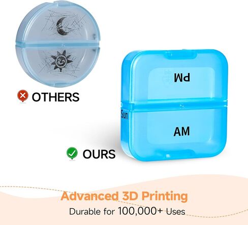 Zoksi Pill Organizer 2 Times a Day, Weekly 7 Day Pill Box, Daily Am Pm Pill Organizer, Travel Pill Case for Medicine, Fish Oils, Vitamin, Supplement in Kuwait