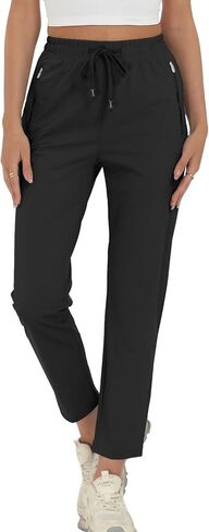 سروال سروال سروال سروالز النشط تمتد على السراويل غير الرسمية مع الجيب الرمز البريدي الخفيف الوزن الجري للمسلسلات الرياضية للنساء in Kuwait