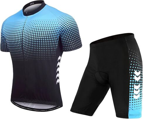 Hxber Men's Summer Suits Short Cycle Cycle Cycle Cycle Cycle Cycle Cycle Cycle Cycle With 5D SPOD SHORTS SPOTS JORTERE CYCLE CYCLE JERSEY سريعًا لركوب الدراجات الرياضية في الهواء الطلق in Saudi Arabia