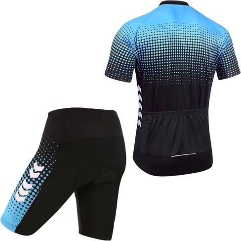 Hxber Men's Summer Suits Short Cycle Cycle Cycle Cycle Cycle Cycle Cycle Cycle Cycle With 5D SPOD SHORTS SPOTS JORTERE CYCLE CYCLE JERSEY سريعًا لركوب الدراجات الرياضية في الهواء الطلق in Saudi Arabia