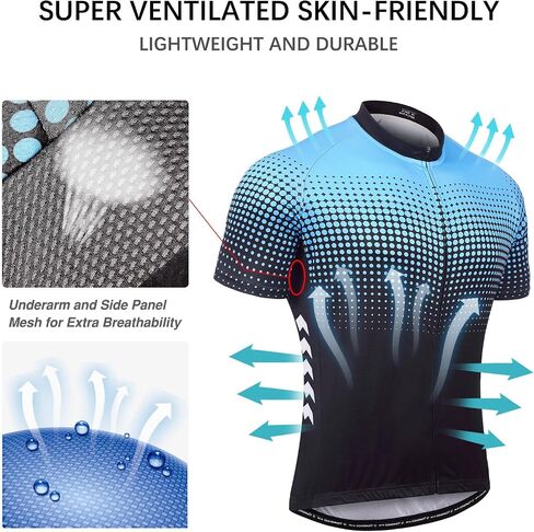 Hxber Men's Summer Suits Short Cycle Cycle Cycle Cycle Cycle Cycle Cycle Cycle Cycle With 5D SPOD SHORTS SPOTS JORTERE CYCLE CYCLE JERSEY سريعًا لركوب الدراجات الرياضية في الهواء الطلق in Saudi Arabia