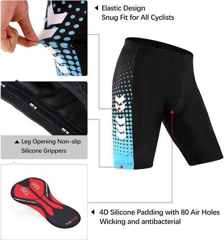 Hxber Men's Summer Suits Short Cycle Cycle Cycle Cycle Cycle Cycle Cycle Cycle Cycle With 5D SPOD SHORTS SPOTS JORTERE CYCLE CYCLE JERSEY سريعًا لركوب الدراجات الرياضية في الهواء الطلق in Saudi Arabia