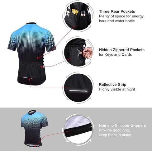 Hxber Men's Summer Suits Short Cycle Cycle Cycle Cycle Cycle Cycle Cycle Cycle Cycle With 5D SPOD SHORTS SPOTS JORTERE CYCLE CYCLE JERSEY سريعًا لركوب الدراجات الرياضية في الهواء الطلق in Saudi Arabia