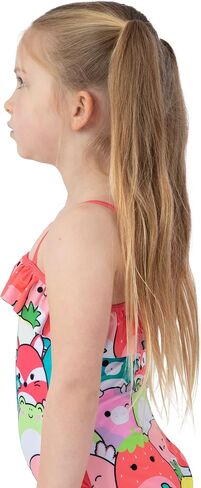 Squishmallows Girls Bathing Suit, Frill Girls Swimsuit, Cute Kids Bathing Suit for Summer, Multicolor 8 in Saudi Arabia