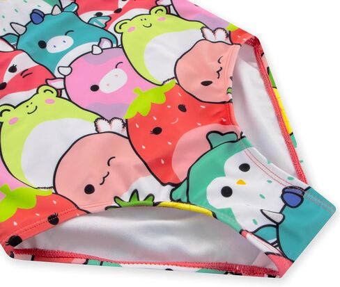 Squishmallows Girls Bathing Suit, Frill Girls Swimsuit, Cute Kids Bathing Suit for Summer, Multicolor 8 in Saudi Arabia