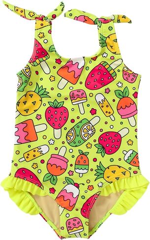 Portakal Girls One Piece Swimsuit Vibrant Cute Quick Dry Beach Swimwear Bathing Suits in Kuwait