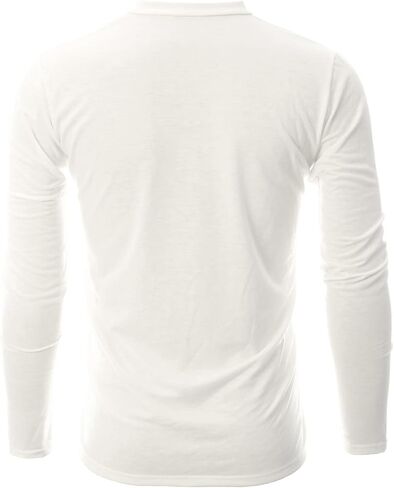 جيفون الرجال النحيف الصوف الصوف V-neck الطويل الأكمام-طبقة قاعدة حرارة خفيفة الوزن-أعلى نقطة الإنطلاق الناعمة الناعمة in Kuwait