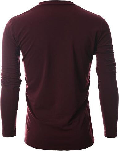جيفون الرجال النحيف الصوف الصوف V-neck الطويل الأكمام-طبقة قاعدة حرارة خفيفة الوزن-أعلى نقطة الإنطلاق الناعمة الناعمة in Kuwait