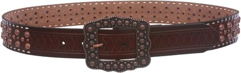 1 1/2" Womens Western Snap On Studded Leather Belt in Saudi Arabia