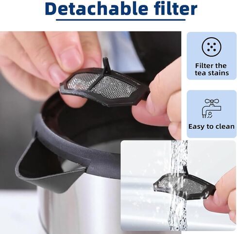 Electric Kettle, 1.7L Hot Water Boiler&Heater, Built-In Mesh Filter, Auto Shut-Off, Cordless 360°Base with Blue LED Light, Boil-Dry Protection for Coffee, Tea or More in Saudi Arabia
