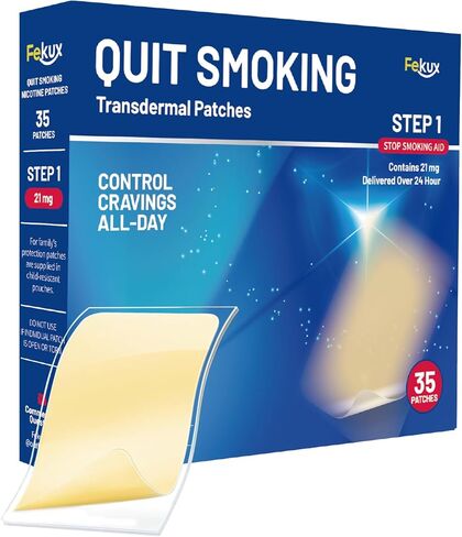 Nicotine Patches Step 1-35 Count 21mg Quit Smoking Nicotine Patches - Stop Smoking Aids That Work Provides 24 Hour Nicotine Transdermal Patches in Saudi Arabia