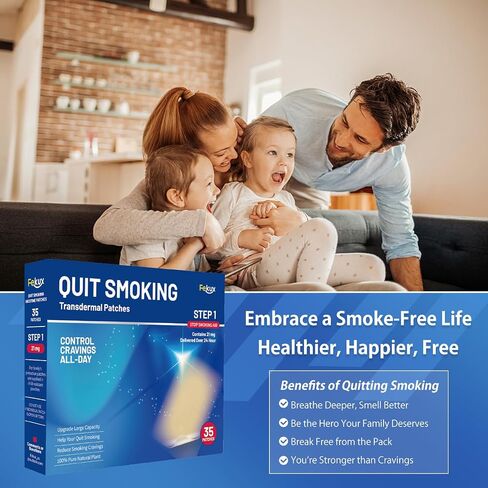 Nicotine Patches Step 1-35 Count 21mg Quit Smoking Nicotine Patches - Stop Smoking Aids That Work Provides 24 Hour Nicotine Transdermal Patches in Saudi Arabia