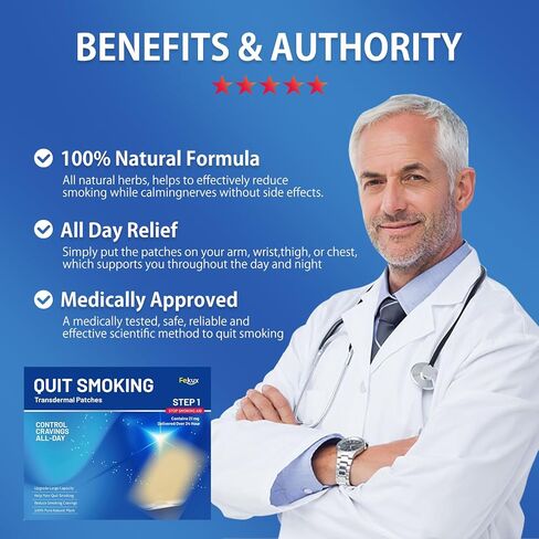 Nicotine Patches Step 1-35 Count 21mg Quit Smoking Nicotine Patches - Stop Smoking Aids That Work Provides 24 Hour Nicotine Transdermal Patches in Saudi Arabia