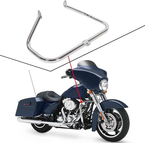 Kuafu Engine Guard Highway Crash Bar متوافق مع 1997-2008 Harley Touring Road King/Ultra Classic Electra Glide/Road Glide/Street Glide استبدال 49184-97 Chrome in Saudi Arabia