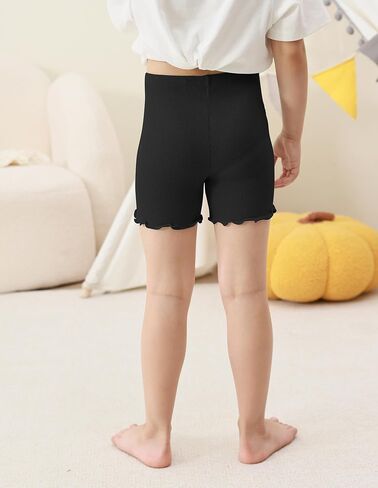 Girls' Pajama Shorts 2-Pack Toddlers Ribbed Sleep Bottoms Girls Summer Kids Bamboo Viscose Shorts 2-5T in Saudi Arabia