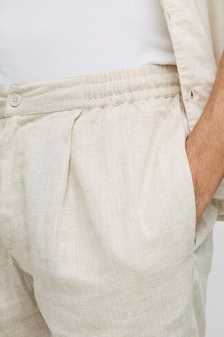 IDEALSANXUN Mens Pleated Front Linen Shorts Summer Casual Slim Fit Dress Shorts in Saudi Arabia