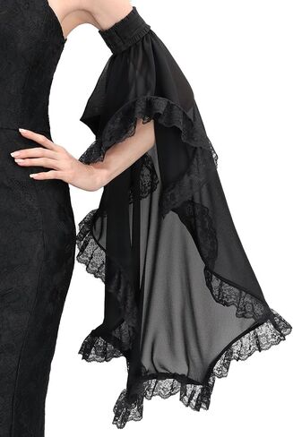 Steampunk Victorian Sleeves Gothic Detachable Tulle Sleeves for Women Gown Dresses Wedding Halloween Cosplay in Saudi Arabia