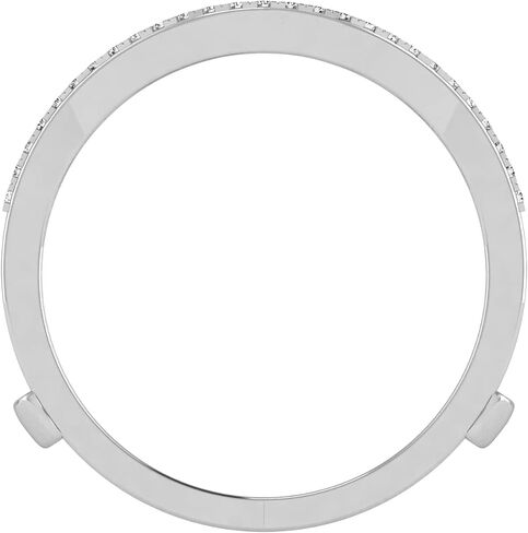 Dazzlingrock Collection Round Lab Grown White Diamond Double Guard Wedding Band Enhancer Ring for Women (0.15 ctw, Color H-I, Clarity SI2) in Solid Gold in Kuwait