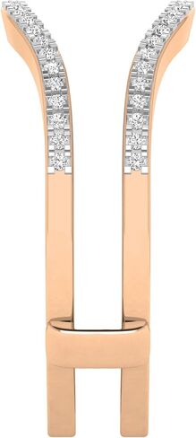 Dazzlingrock Collection Round Lab Grown White Diamond Double Guard Wedding Band Enhancer Ring for Women (0.15 ctw, Color H-I, Clarity SI2) in Solid Gold in Kuwait