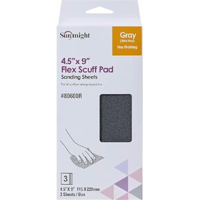مجموعة وسادات Sunmight Flex Scuff للبيع بالتجزئة، مقاس 4.5 بوصة × 9 بوصة، وسادة رمادية، 80600R، 3 وسادات in Kuwait