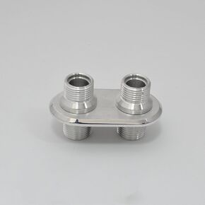 4-Port Billet Aluminum Firewall Heater & A/C Bulkhead Clear Anodized In–Line in Kuwait