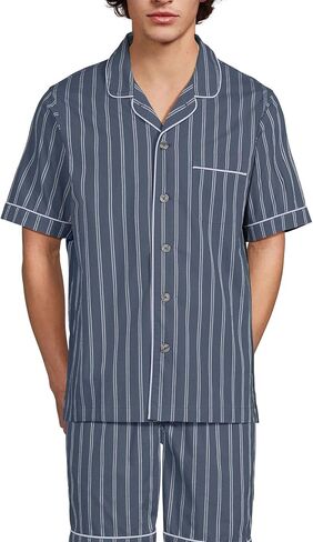 Lands' End Men's Short Sleeve Essential Pajama Shirt in Saudi Arabia
