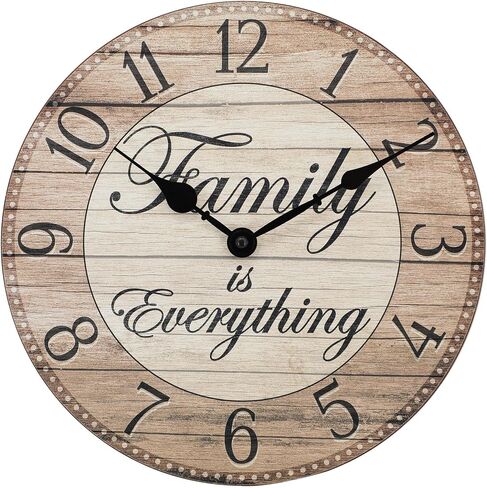 Westclox 32897 Wall Clock for Home Decor, Country Rustic Style, Bright and Colorful Display, Battery Operated, Quartz Movement, Ideal for Kitchen, Living Room, Office (Multicolor, 12-Inch) in Saudi Arabia