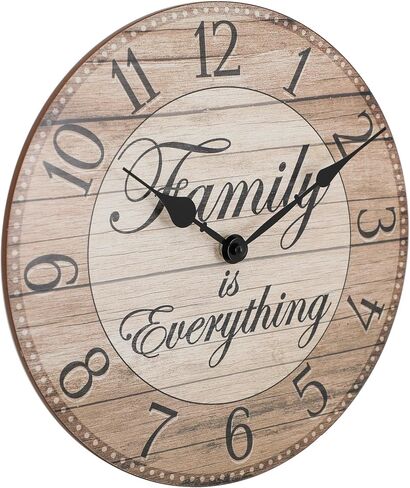 Westclox 32897 Wall Clock for Home Decor, Country Rustic Style, Bright and Colorful Display, Battery Operated, Quartz Movement, Ideal for Kitchen, Living Room, Office (Multicolor, 12-Inch) in Saudi Arabia