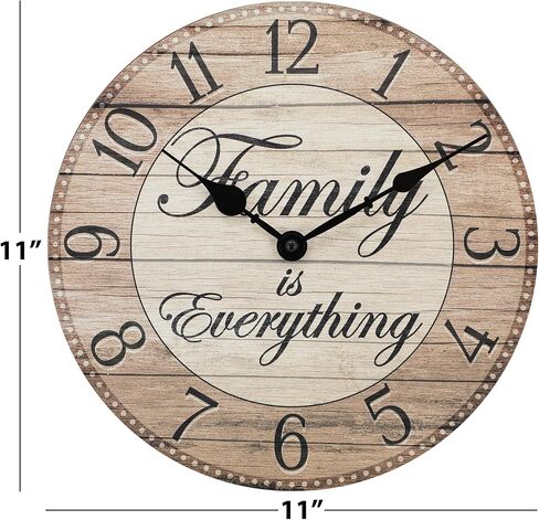 Westclox 32897 Wall Clock for Home Decor, Country Rustic Style, Bright and Colorful Display, Battery Operated, Quartz Movement, Ideal for Kitchen, Living Room, Office (Multicolor, 12-Inch) in Saudi Arabia