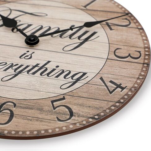 Westclox 32897 Wall Clock for Home Decor, Country Rustic Style, Bright and Colorful Display, Battery Operated, Quartz Movement, Ideal for Kitchen, Living Room, Office (Multicolor, 12-Inch) in Saudi Arabia