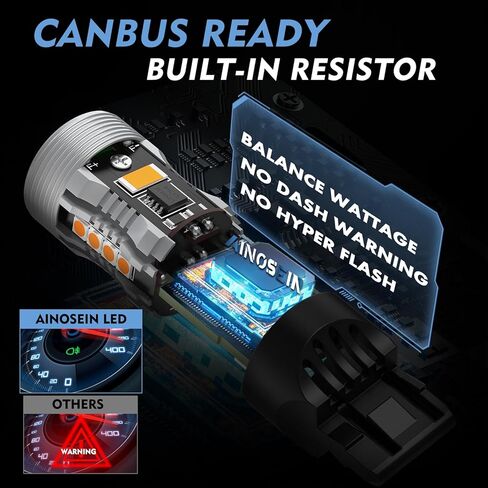 921 912 LED Reverse Lights Bulb, 800% Ultra Brighter with 3570 Chips (Brighter Than 3030), All-aluminum Body, 906 T15 W16W LED Bulb for Tail Back Up Light in Kuwait