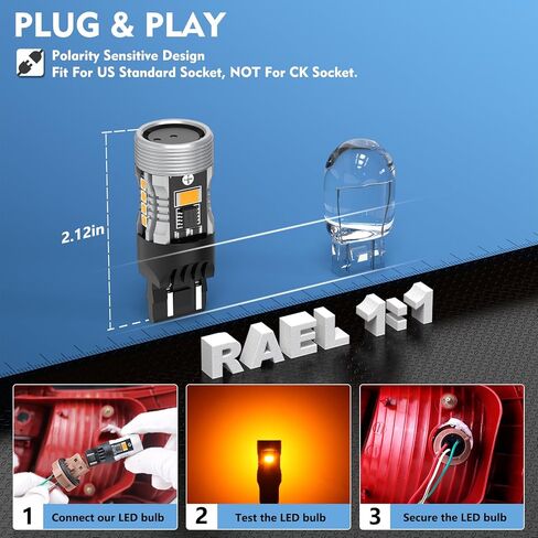 921 912 LED Reverse Lights Bulb, 800% Ultra Brighter with 3570 Chips (Brighter Than 3030), All-aluminum Body, 906 T15 W16W LED Bulb for Tail Back Up Light in Kuwait