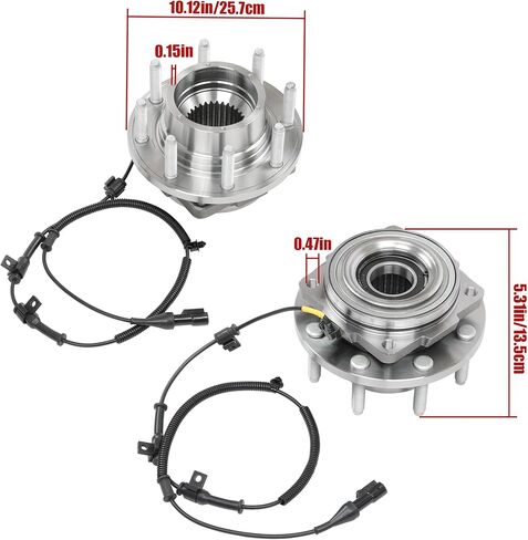 مجموعة المحامل المحمول على العجلات الأمامية مع ABS و 8 Lug استبدال Ford F250 F350 Super Duty 4WD 2005-2010 515081 in Kuwait