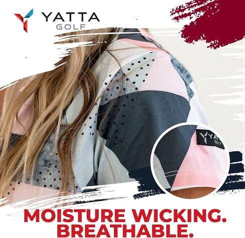 Yatta Golf Premium Golf Golf Polo قمصان للنساء - الوزن الخفيف ، الجاف السريع ، المقاوم للتجاعيد والرطوبة بالولو in Kuwait