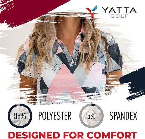 Yatta Golf Premium Golf Golf Polo قمصان للنساء - الوزن الخفيف ، الجاف السريع ، المقاوم للتجاعيد والرطوبة بالولو in Kuwait