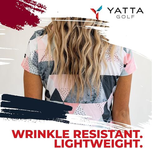 Yatta Golf Premium Golf Golf Polo قمصان للنساء - الوزن الخفيف ، الجاف السريع ، المقاوم للتجاعيد والرطوبة بالولو in Kuwait