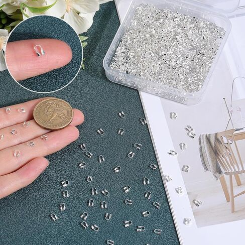 1 Box 1200Pcs 6 Colors Wire Guardians Thread Wire Guard Brass Protector Loop U Shape Protective Tube Wire Guardian Loop Findings for Earring Bracelet Necklace Jewelry DIY Beading Craft Making in Kuwait
