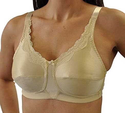 Nearly Me - Lace Accent Soft Cup Post Mastectomy Lumpectomy Pocket Bra #680 in Kuwait