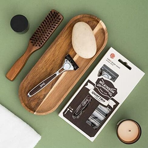 WILKINSON SWORD - Quattro Titanium for Men | Sensitive Comfort | Razor Handle + 9 Blade Refills in Saudi Arabia
