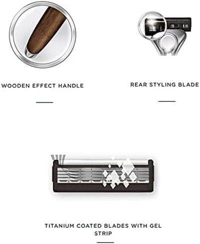WILKINSON SWORD - Quattro Titanium for Men | Sensitive Comfort | Razor Handle + 9 Blade Refills in Saudi Arabia