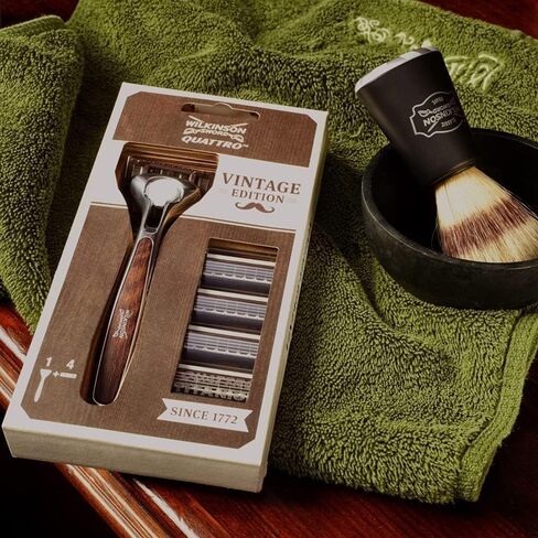 WILKINSON SWORD - Quattro Titanium for Men | Sensitive Comfort | Razor Handle + 9 Blade Refills in Saudi Arabia