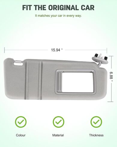 SCITOO Grey Left Driver Side Interior Sun Visor fit for Nissan Pathfinder 2013-2019 for Infiniti QX60 2014-2017 for Infiniti JX35 2013 with Sunroof (OE:96401-9PB0A) in Saudi Arabia