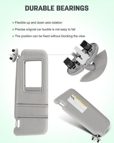 SCITOO Grey Left Driver Side Interior Sun Visor fit for Nissan Pathfinder 2013-2019 for Infiniti QX60 2014-2017 for Infiniti JX35 2013 with Sunroof (OE:96401-9PB0A) in Saudi Arabia