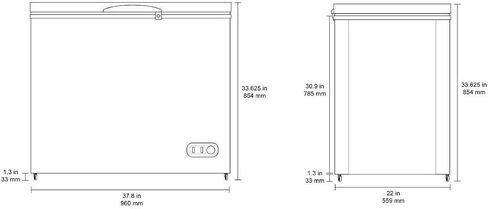 Chest Freezer Sub Zero Commercial Freezer with Split Top Double Locking Lids, Indoor or Outdoor Ready for Garage, Basement, Restaurant, Cafe, 30 Cu. Ft., White in Saudi Arabia