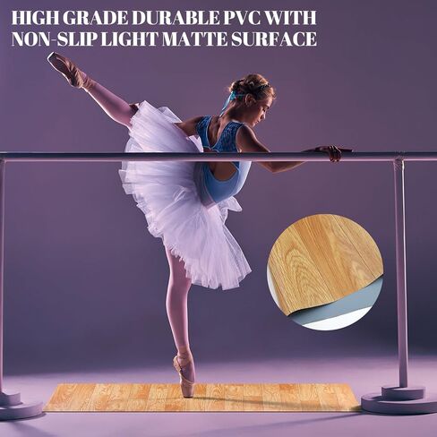 33 Inch Portable Dance Floor Smooth Flooring Ballet Floor Round Vinyl Dance Floor Mat for Home Stage Studios Kids Adults Practice Improve in Saudi Arabia